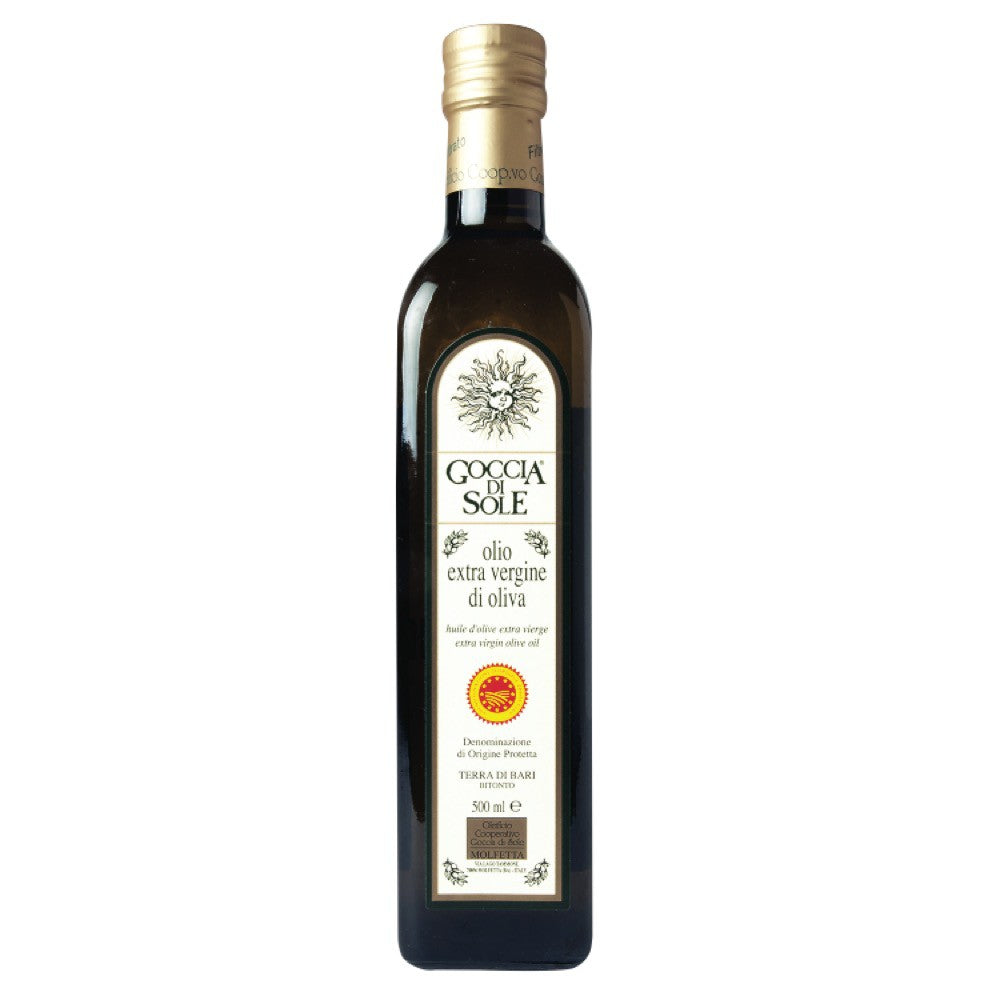 Huile - Goccia di Sole D.O.P Terra di Bari (Italie) - Huile d'olive filtrée (500ml)